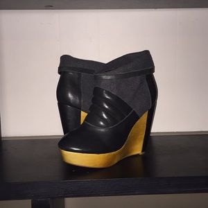 N.Y.L.A. Black Wedge Bootie